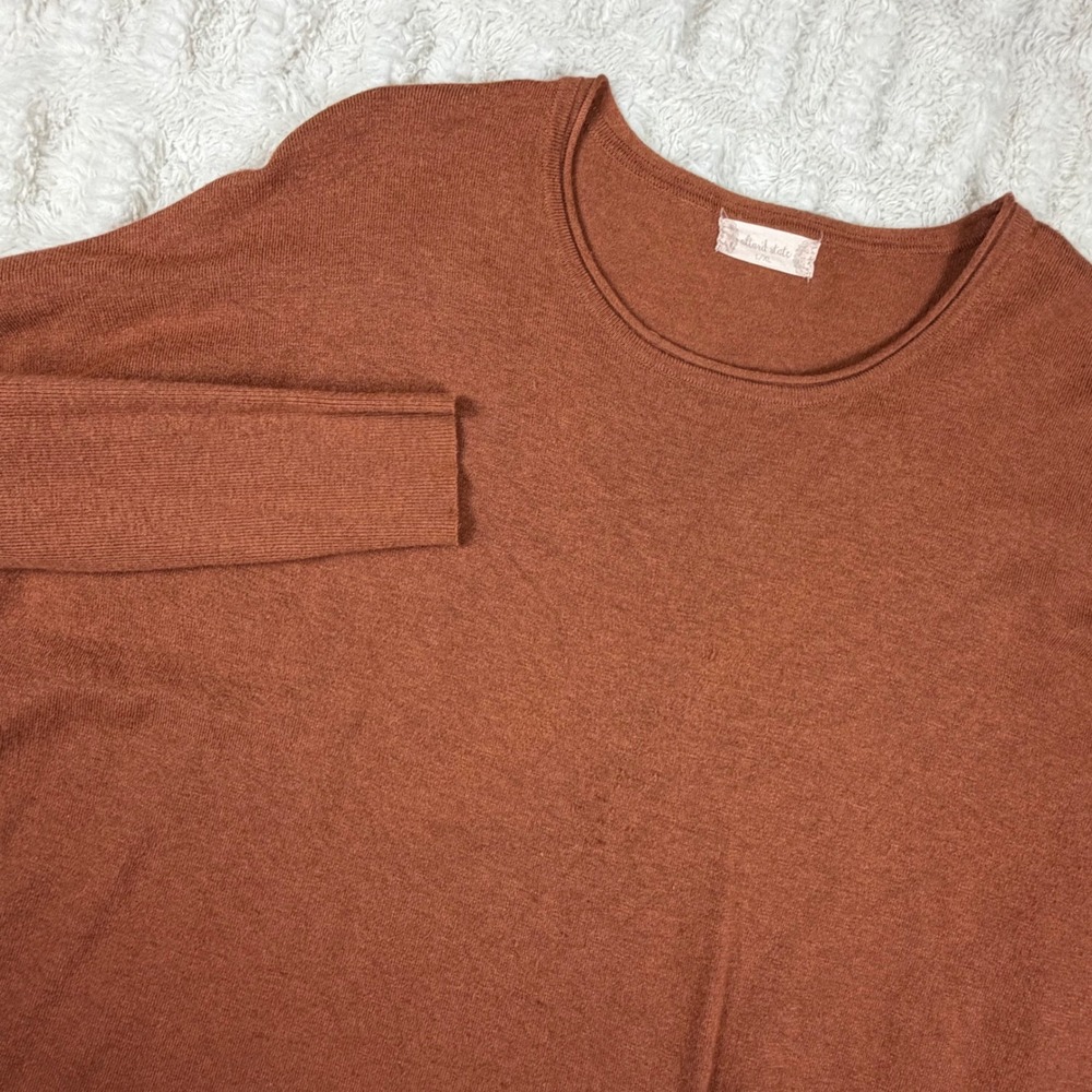 Altard State Rust Brown Oversized Knit Tunic Sweater L/XL T3333